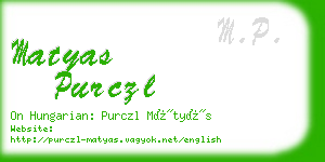 matyas purczl business card